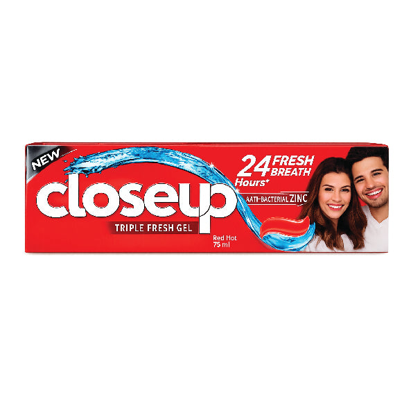 Close up deep action toothpaste